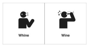 Traduções palavras homofonas - whine e wine