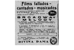 História da legendagem: cartaz mostra o primeiro filme com tradução de falas queimadas no filme.
